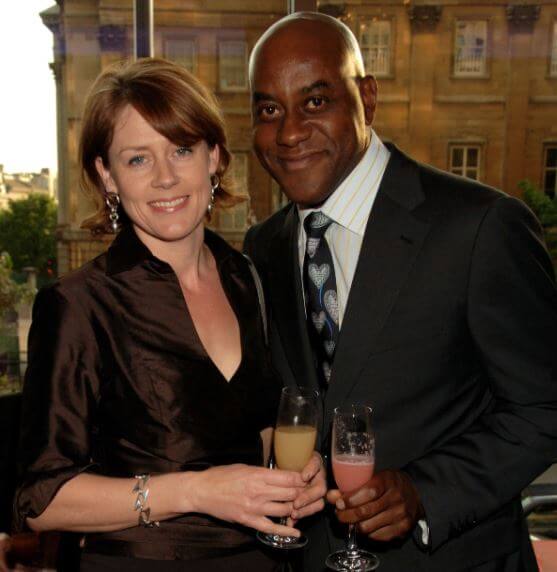 Ainsley Harriott with his former wife, Claire Fellows.